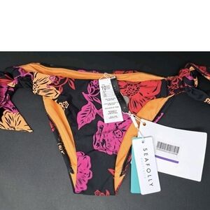 Seafolly Oasis Floral Hipster Tie Side Swim Bottom -Sizes 6 & 8- NWT